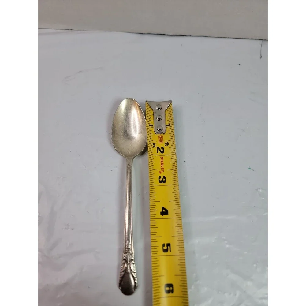 Vintage Wm Rogers Mfg Co Original Rogers Silverplate Serving Spoon Floral